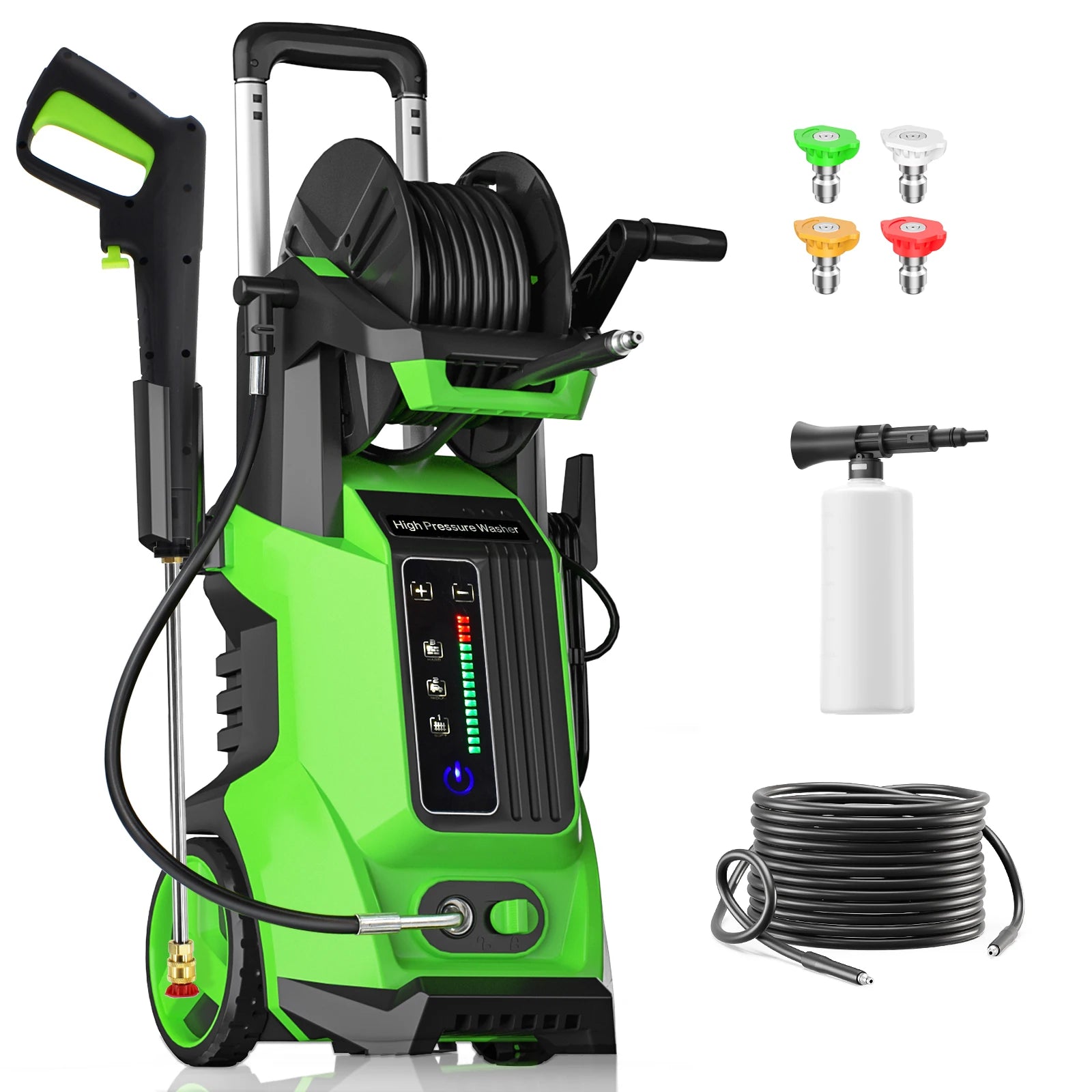 Premium High-Pressure Washer with Hose Reel